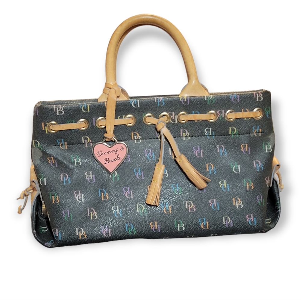 Vintage Dooney & Bourke Rainbow Monogram Handbag